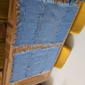 Vintage Fringed Blue Placemats